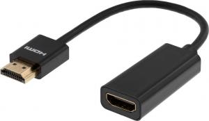 Kabel Deltaco HDMI - HDMI 0.1m czarny (DELTACO HDMI-1088 - HDMI med Ethernet-) 1