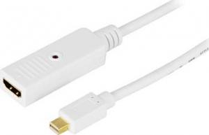Kabel Deltaco DisplayPort Mini - HDMI 1m biały (DP-HDMI100) 1