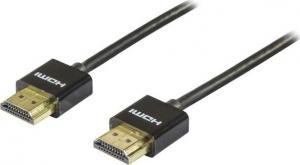 Kabel Deltaco HDMI - HDMI 1m czarny (Deltaco HDMI-1091 Tyndt HDMI kabel med l) 1