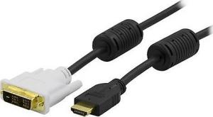 Kabel Deltaco HDMI - DVI-D 2m czarny (HDMI-112) 1