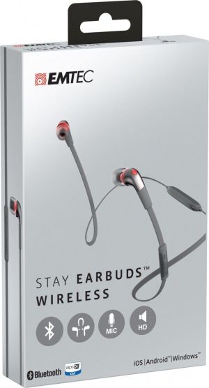Słuchawki Emtec Stay Earbuds, Czarne 2