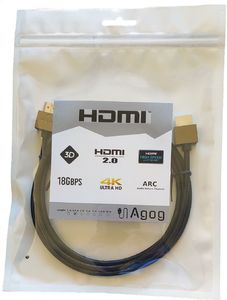 Kabel Agog HDMI - HDMI 2.0 2m czarny (X-05) 4