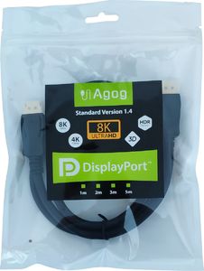 Kabel Agog DisplayPort - DisplayPort 3m czarny (DPX01) 4
