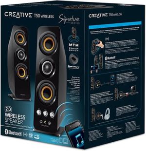 Głośniki komputerowe Creative T50 2.0 Czarne (51MF1665AA000) 3