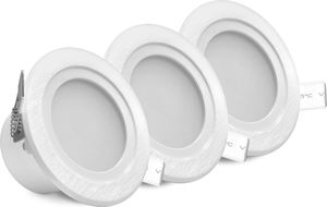 Polux Wpust podtynkowy okrągły biały Polux MIRO LED 304605 1