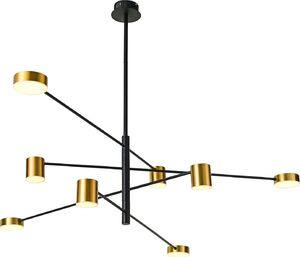 Lampa wisząca Italux Remdal ledowa nowoczesna czarny  (PND-16374-8 BK+GD) 1