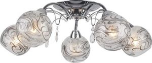 Lampa sufitowa Lampex Aksa 5 retro klasyczna srebrny  (449/5) 1