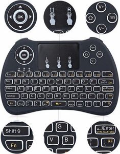 Klawiatura mini H9 Bezprzewodowa Czarna US (H9) 3