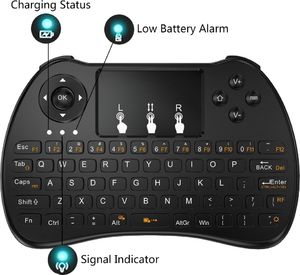 Klawiatura mini H9 Bezprzewodowa Czarna US (H9) 3