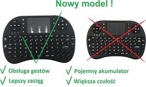 Klawiatura mini I8+ Bezprzewodowa Czarna US (I8+) 2