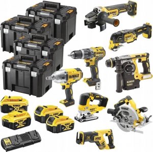 Zestaw elektronarzędzi Dewalt DeWalt battery pack Kombo DCK865P4T, 18 Volt, Hammer (yellow / black, 8 Cordless, 4x Li-ion battery pack XR 5.0 Ah) 1