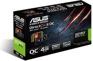 Karta graficzna Asus GeForce GTX 970 DC2 OC Black 4GB (256 Bit), DVI, HDMI, 3xDP (GTX970-DC2OC-4GD5-BL) Limitowana Seria! 3