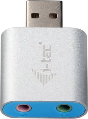 Adapter USB I-TEC USB - 3.5 minijack x2 Srebrny (U2AMETAL) 3
