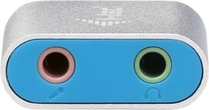 Adapter USB I-TEC USB - 3.5 minijack x2 Srebrny (U2AMETAL) 4