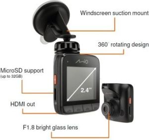 Wideorejestrator Mio MiVue 538 Deluxe + 8GB Micro SD baza fotoradarów (MiVue 538 Deluxe) 4