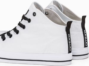 Ombre Buty męskie trampki T304 - białe 44 (12418-Y) - 12418-Y 4