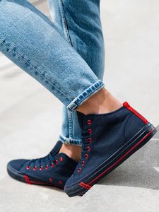 Ombre Buty męskie trampki T304 - granatowe 44 1