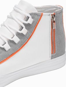 Ombre Buty męskie trampki T343 - białe 42 4