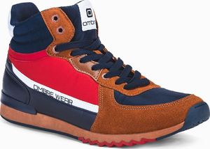 Ombre Buty męskie sneakersy za kostkę T327 - rude 42 1