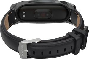 Tech-Protect Pasek skórzany Mi Smart Band 5 czarny 3