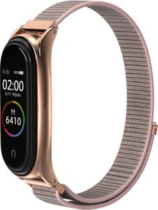 Tech-Protect Pasek nylonowy Mi Smart Band 5 różowy 2