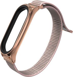 Tech-Protect Pasek nylonowy Mi Smart Band 5 różowy 4