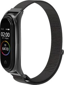 Tech-Protect Pasek nylonowy Mi Smart Band 5/6 czarny 2
