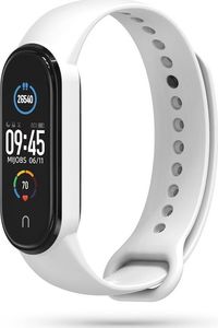 Tech-Protect Pasek silikonowy Mi Smart Band 5 biały 1