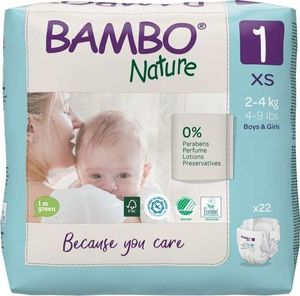 Bambo Pieluszki Nature 1, 2-4 kg, 22 szt. 1