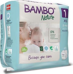 Bambo Pieluszki Nature 1, 2-4 kg, 22 szt. 2