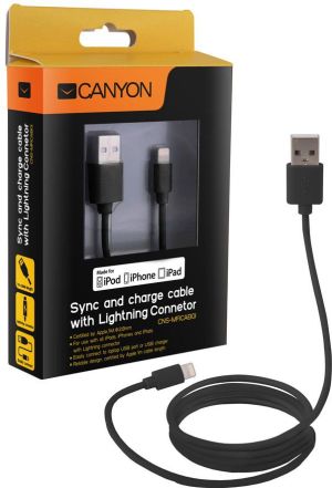 Kabel USB Canyon 1 m Czarny (CNS-MFICAB01B) 1