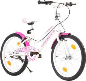 vidaXL Rower dla dzieci 20 cali różowo-biały 1