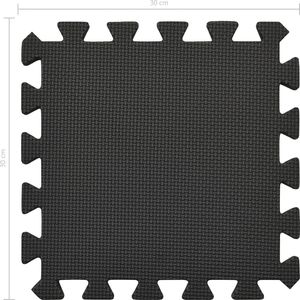 vidaXL Maty podłogowe, 54 szt., 4,86, pianka EVA, czarne 4