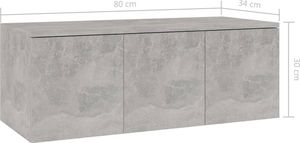 vidaXL Szafka pod TV, szarość betonu, 80x34x30 cm, płyta wiórowa 8