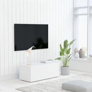 vidaXL Szafka pod telewizor, biała, 80x34x30 cm, płyta wiórowa 1