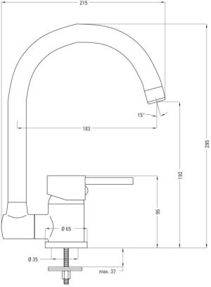 Bateria kuchenna Deante Aster stojąca chrom (BCA 061M) 4
