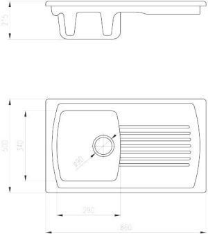 Zlewozmywak Deante Lusitano 1-komorowy z ociekaczem (ZCL 6113) 2