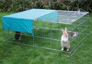 Kerbl Kojec wybieg klatka dla królika fretki 144 cm+dach uniwersalny 1