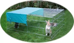 Kerbl Kojec wybieg klatka dla królika fretki 144 cm+dach uniwersalny 3