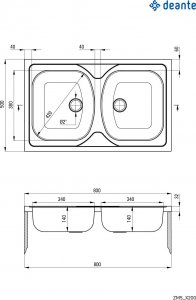 Zlewozmywak Deante Tango ZM5_0200 Stal satynowa 2