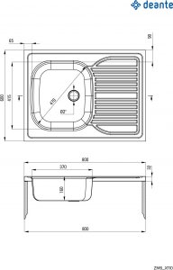 Zlewozmywak Deante Tango ZM6_3110 Stal dekor 2