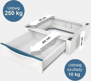 Meliconi Łącznik pralki z suszarką z wysuwaną szufladą Torre Extra 6
