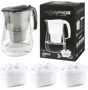 Dzbanek filtrujący Aquaphor Onyx B25 czarny + 3x wkład 6