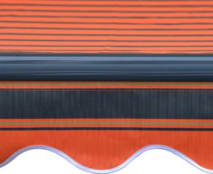 vidaXL Ręcznie zwijana markiza z LED, 450x300 cm, pomarańczowo-brązowa 7