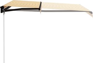 vidaXL Ręcznie zwijana markiza z LED, 300 x 250 cm, żółto-biała 4