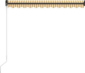 vidaXL Ręcznie zwijana markiza z LED, 300 x 250 cm, żółto-biała 5