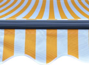 vidaXL Ręcznie zwijana markiza z LED, 300 x 250 cm, żółto-biała 7