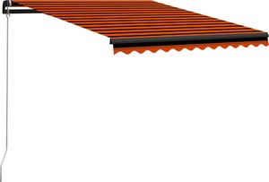 vidaXL Ręcznie zwijana markiza, 300 x 250 cm, pomarańczowo-brązowa 1