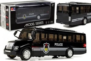 Lean Sport Model Autobusu Bus Policyjny Świeci Czarny 1