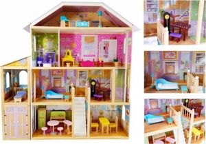 Lean Sport Duży Domek dla lalek Drewniany Villa Daria 123 cm 1